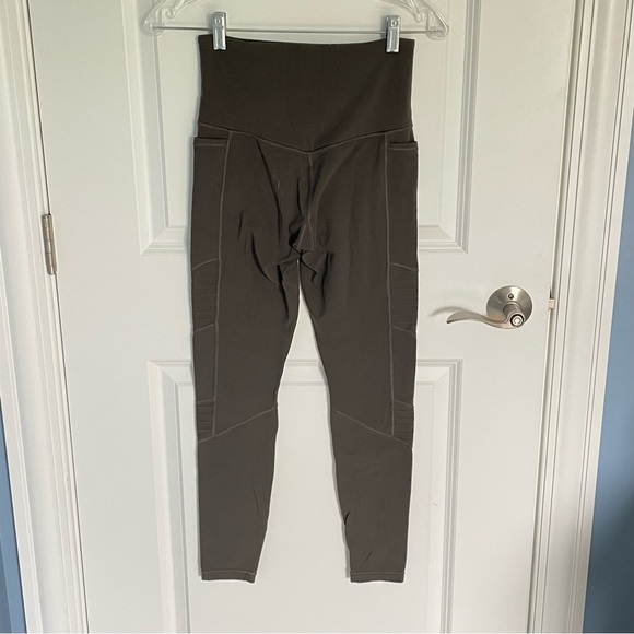 Athleta Inclination Moto tight Leggings Green with pockets 47149 - Picture 4 of 15